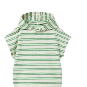 Zara Green and White Striped Kids Sweatshirt Set